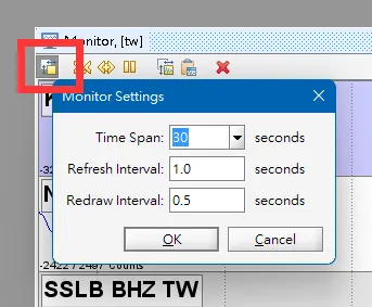 Time span settings
